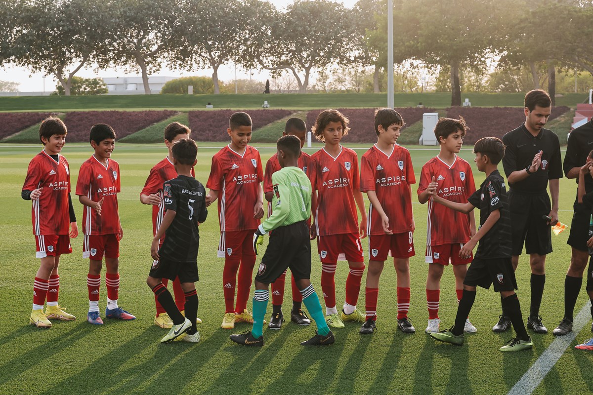 Aspire Academy's Football U11 & U12 players record their first ever match appearance during a friendly series against Karachi United FC