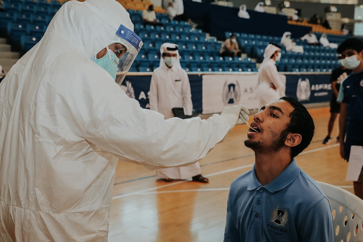 Ahead of Aspire Academy's new academic year, all students and academic staff were tested for COVID-19